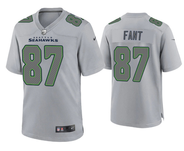 Men's Seattle Seahawks #87 Noah Fant Gray Atmosphere Fashion Stitched Game Jersey